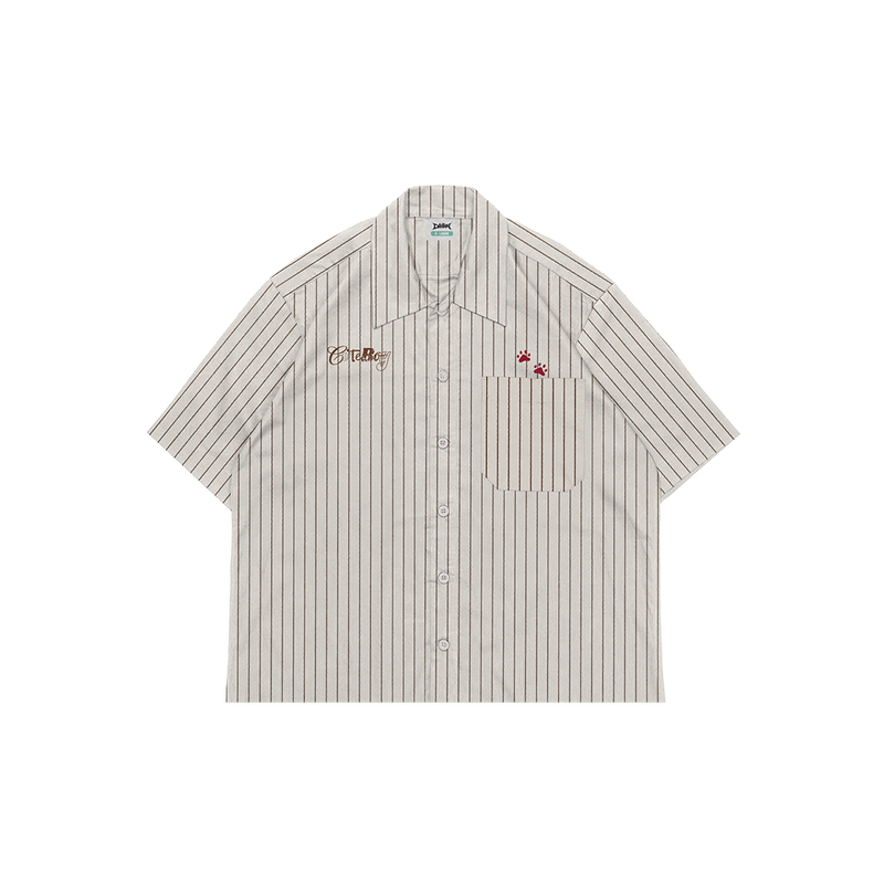 Hoomen!! [White Chocco] Cropped Shirt