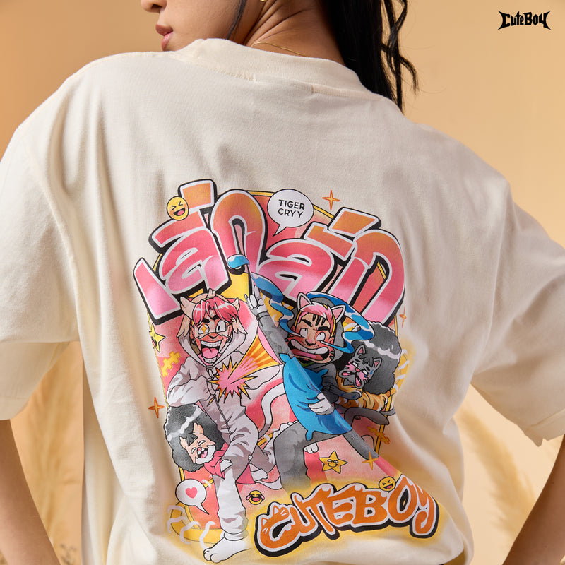 CuteBoy x เลิ่กลั่ก - T-SHIRT [CREAM]