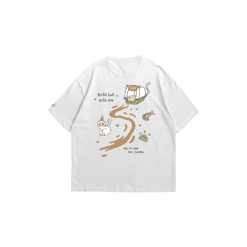 POO POO Cat [WHITE] T-Shirt