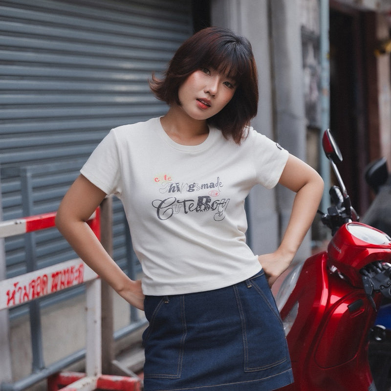 cutie thing [Cream] Baby Tee