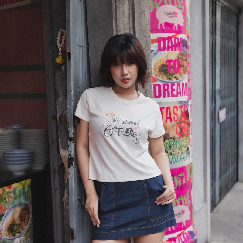 cutie thing [Cream] Baby Tee
