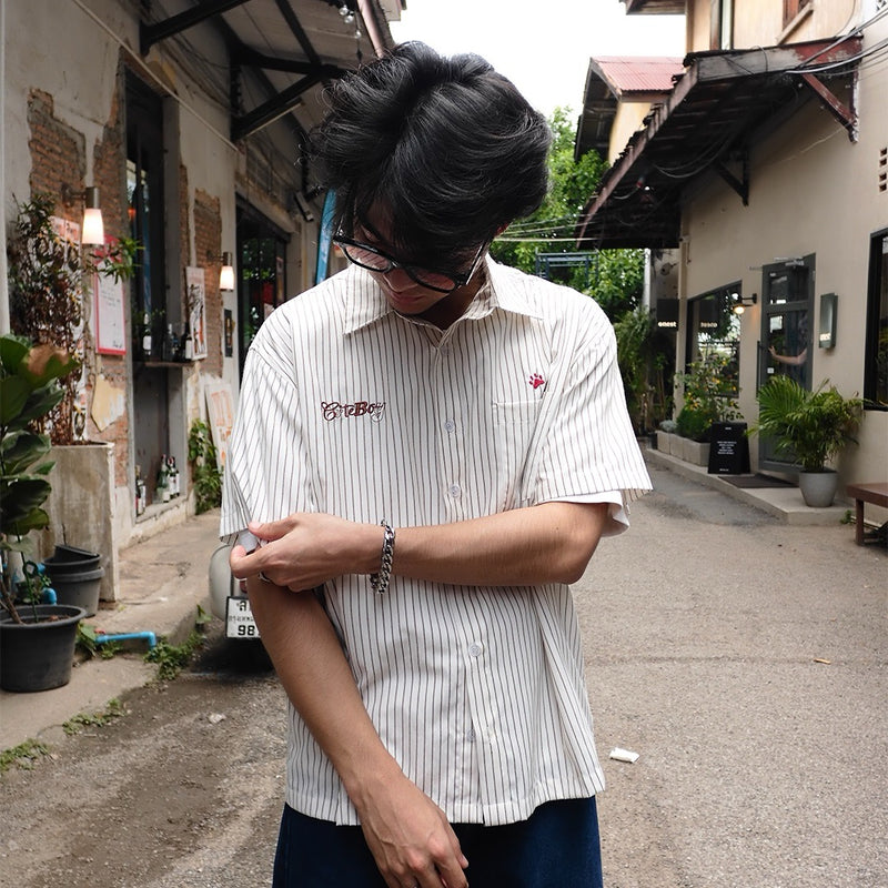 Hoomen!! [White Chocco] Cropped Shirt