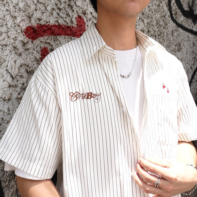 Hoomen!! [White Chocco] Cropped Shirt
