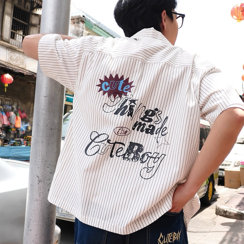 Hoomen!! [White Chocco] Cropped Shirt