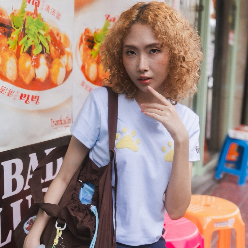 Fluffy Paw [Blue] Baby Tee