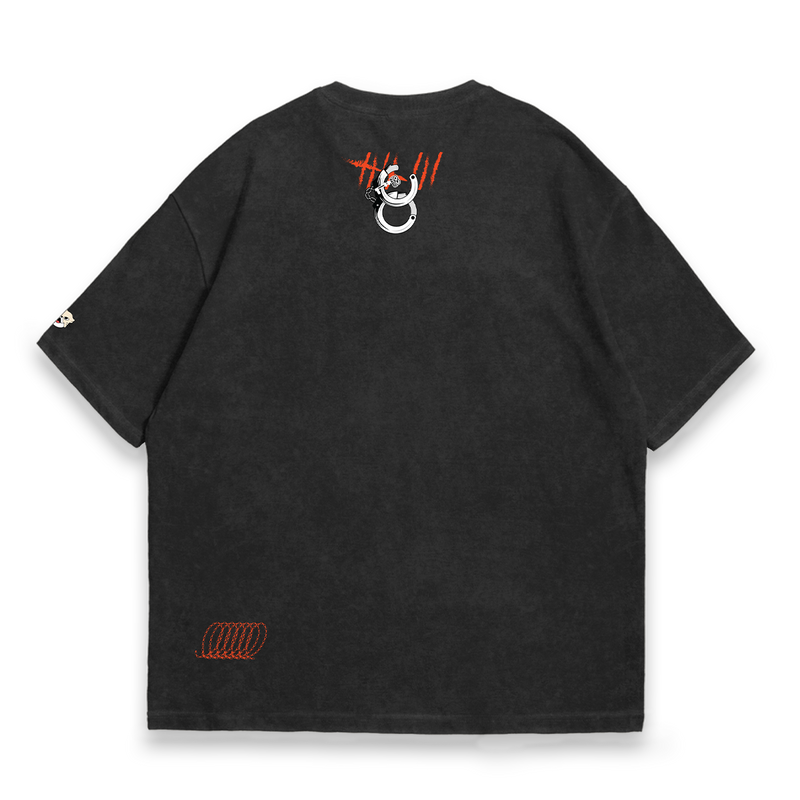 [Pre-Order] Escaped Prisoner Washed T-Shirt [Black]