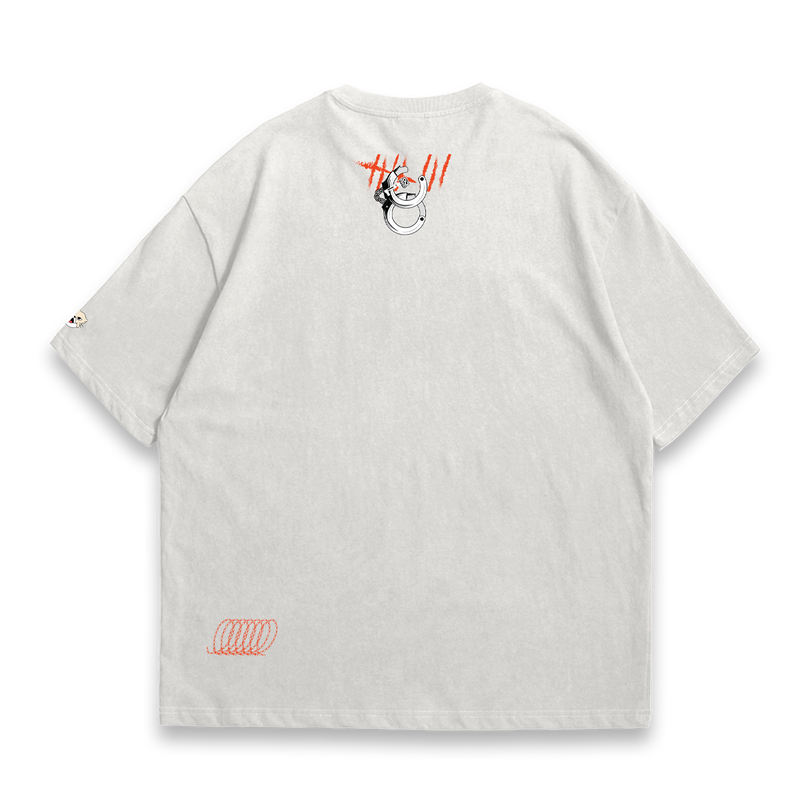 [Pre-Order] Escaped Prisoner Washed T-Shirt [White]