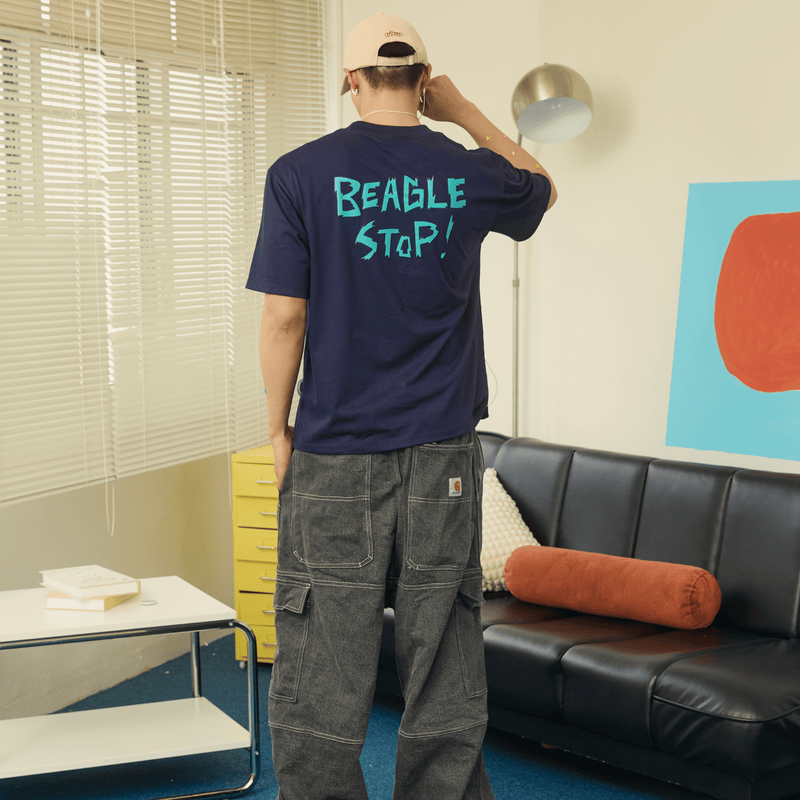 Beagle Stop! [NAVY] T-Shirt