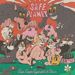 Safeplanet Album Cover Dec Fabric [Ver. Cap, Capo, Cigarettes & Beer]