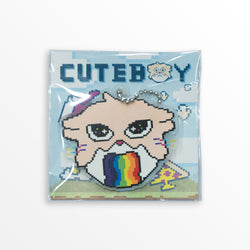 Rainbow Puke Keychain